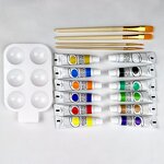 Acrylic Paint Artist Gift Set Manufacturer - Customizable 12ml Professional Non-Toxic Certified Safe 12 Colors Educational