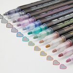 Glitter Outline Markers Set Manufacturer - 12 Color Non-Toxic Art Supplies for Teen Girl Gifts & Stocking Stuffers