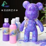 Art Craft Gift Set Manufacturer - 24 Colors 60 ML Pouring Paint Fluid Paint for Bear Toys