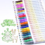 Glitter Outline Pens Sets Manufacturer - Custom Logo Labels Shimmering 12 Colors Double Lines Non-Toxic PET Material