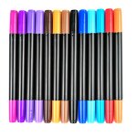Fabric Markers Manufacturer - Dual Tips Chisel Point and Fine Point Tips Child Safe & Non-Toxic Permanent Colors