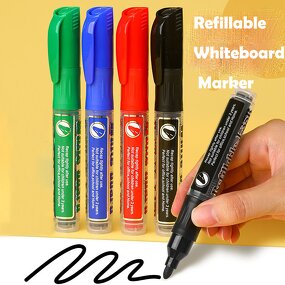 Whiteboard Markers Manufacturer - Fast Delivery Non-Toxic Black Red Blue Green White with Refill Ink