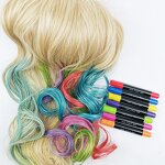 Hair Dye Crayon Set Manufacturer - Girls Party Birthday Art Gifts Washable Twist Tips in Color