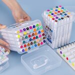 Permanent Marker Pens Manufacturer - 24/48/80/168 Colors Alcoholic Oil-Based Non-Toxic for Paper Writing