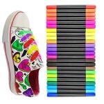 Fabric Markers Manufacturer - Dual Tips Chisel Point and Fine Point Tips Child Safe & Non-Toxic Permanent Colors