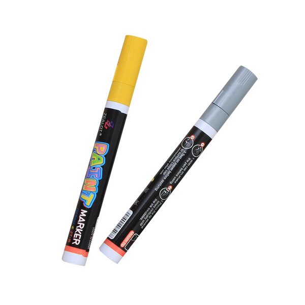 Tire Paint Markers Manufacturer - 24 Colors Weatherproof Flat Brush Tip 6mm Permanent Ink for Car Tires