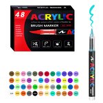 Art Markers Set Manufacturer - Non Toxic Liquid Ink High-Coverage Vibrant 100 Colors Waterproof Acrylic Soft Brush Tips