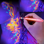 UV Tattoo Markers Manufacturer - Quick-Dry Smudge-proof Water-Based Easy Wash off Glow in the Dark Fine Tip 8 Colors
