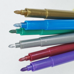 Metallic Wine Glass Markers Manufacturer - Non Toxic Safe Custom Logo Box 6 Packs Drink Wet Wiped