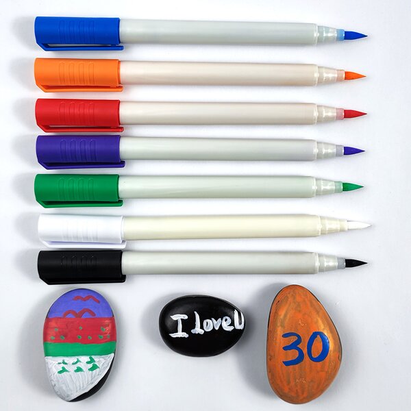 Acrylic Paint Markers Set Manufacturer - Real Soft Brushes Water-Proof Erasable with Dual-Sided Writing for Rock Wood Fabric