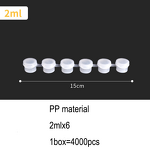 Clear Storage Containers Manufacturer - Empty 6 Strip for Non-Toxic Water-Based Acrylic Paint 5ML Pots for DIY