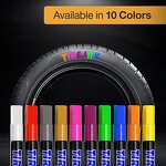 Industrial Marker Pens Manufacturer - 12-Color Anti-Wear Flat Tip Permanent for Tyre Glass Rock 6mm