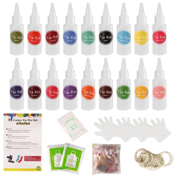 DIY Tie Dye Art Set Manufacturer - Promotional 24-Color Rubber Bands Kit for Handmade Outdoor Shirt