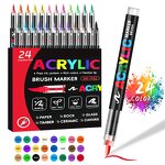 Acrylic Paint Pens Markers Set Manufacturer - 36-Color Art Markers with Multi-Function Brushes