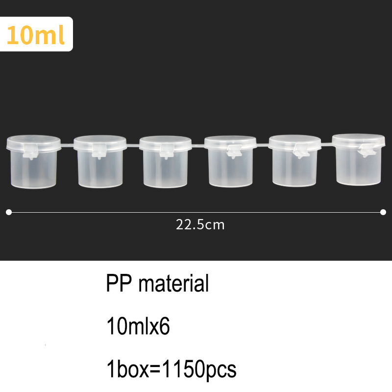 Clear Storage Containers Manufacturer - Empty 6 Strip for Non-Toxic Water-Based Acrylic Paint 5ML Pots for DIY