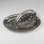 Food Serving Tray Manufacturer - Restaurant Hotel Multi-size Stainless Steel 201 Oval Dish Plate Custom Logo