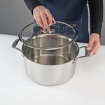 Cooking Pot Manufacturer - Food Grade 304 Stainless Steel Deepening Stockpot Commercial Silver Hot Pot Large Capacity