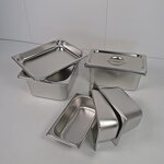 Food Storage Containers Manufacturer - 1/4 Stainless Steel Stackable Steam Table Pan for Buffet Event Catering