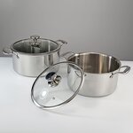 Cooking Pot Manufacturer - Food Grade 304 Stainless Steel Deepening Stockpot Commercial Silver Hot Pot Large Capacity