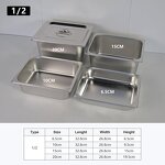 GN Pan Manufacturer - 304 Stainless Steel 1/2 GN Food Pan for Hotel & Restaurant