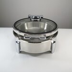 Buffet Chafer Dishes Set Manufacturer - Wholesale Luxury Stainless Steel Electric Food Warmer 6L Round