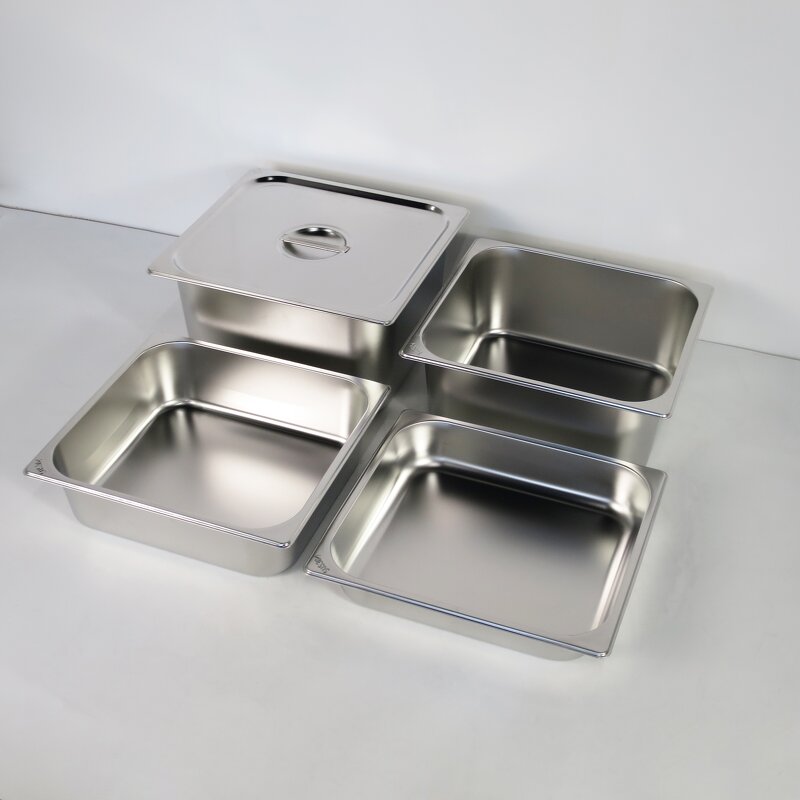 GN Pan Manufacturer - 304 Stainless Steel 1/2 GN Food Pan for Hotel & Restaurant