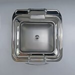 Buffet Stove Manufacturer - 6 Liters Silver Square Commercial Style Wedding Chafing Dish Stainless Steel