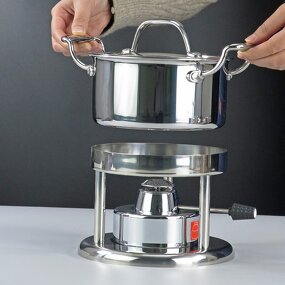 Alcohol Stove Manufacturer - Stainless Steel Household Commercial Removable Small Chafing Dish Solid Fuel Boiler