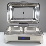Electric Food Warmer Manufacturer - Digital Display 9 Liters Stainless Steel 201 Chafing Dish for Restaurant Deluxe