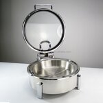 Buffet Chafer Dishes Set Manufacturer - Wholesale Luxury Stainless Steel Electric Food Warmer 6L Round