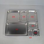 GN Pan Manufacturer - 304 Stainless Steel 1/9 GN Food Pan for Hotel & Restaurant