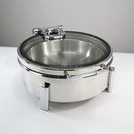 Buffet Chafer Dishes Set Manufacturer - Wholesale Luxury Stainless Steel Electric Food Warmer 6L Round