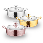 Chafing Dish Manufacturer - Golden Hammer Commercial 304 Stainless Steel Large Capacity Induction Cooker With Glass Lids