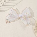 Hair Clips Manufacturer - Mesh Bow Sequin Confetti Valentines Theme for Sweet Party Fabric for Girls