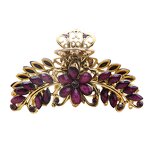 Hair Claws Manufacturer - Elegant Women's Large Size Alloy Crystal Inlay Resin Non-Slip Fashion Ribbon for Girls