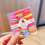 Elastic Hair Ties Manufacturer - 90 Boxed Items Children's Small Leather Band Candy Color Cute High Elastic for Children Women Baby