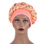 Turban Hat Manufacturer - 2021 New Muslim With Sequin Braid Bandanas for Women Female Headscarf African