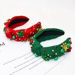 Flytop Women's Headband Manufacturer - Christmas Tree Santa Rhinestone Knot Fabric Plastic Wide-Brimmed