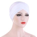 Hijab Hair Scarf Manufacturer - Factory Wholesale Elastic Muslim Women's Cross Headscarf Crystal Ramie Cotton Base Hat