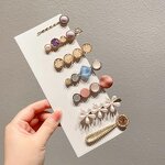 Hair Clips Manufacturer - Wedding Barrette Bead Hairgrips Girls Pearl Pins Party Bling Large Pearl