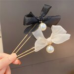 Hairpins Manufacturer - Women's Alloy U-Shaped Simulated Pearl Bridal Sweet Barrette Clips