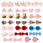 Hair Clip Set Manufacturer - Girls' PU Leather Cotton Filled Bunny Crown Star Love Bow for Women