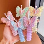 Elastic Hair Ties Manufacturer - High Ponytail Girls Children Antique Butterfly Braid Hair Rope Plastic for Girls Women Children