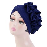 Muslim Head Wrap Scarf Manufacturer - Sunscreen Polyester Turban Big Flower Chemo Cap Stretchy for Outdoor Adult