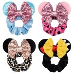 Hair Ties Manufacturer - Wholesale Velvet Sparkle Sequin Bow Tie Clip Scrunchies Party Elastic Rubber Bands