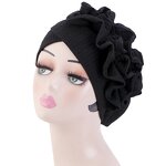 Muslim Head Wrap Scarf Manufacturer - Sunscreen Polyester Turban Big Flower Chemo Cap Stretchy for Outdoor Adult