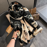 Long Scarf Manufacturer - Korean Winter New Cat Face Print Imitation Cashmere for Women Muslim Version Printed Elegant Warm