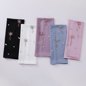 Chiffon Scarf Manufacturer - New Polyester Bubble Hand-sewn Rhinestone Floral Four Seasons Chinese Style Dot Diamond Hui Malaysia