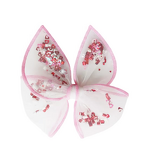 Hair Clips Manufacturer - Mesh Bow Sequin Confetti Valentines Theme for Sweet Party Fabric for Girls