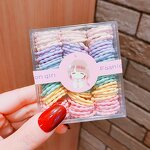 Elastic Hair Ties Manufacturer - 90 Boxed Items Children's Small Leather Band Candy Color Cute High Elastic for Children Women Baby